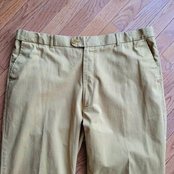 Peter Christian Mustard Flat Front Chinos MT22 - Picture 3 of 16